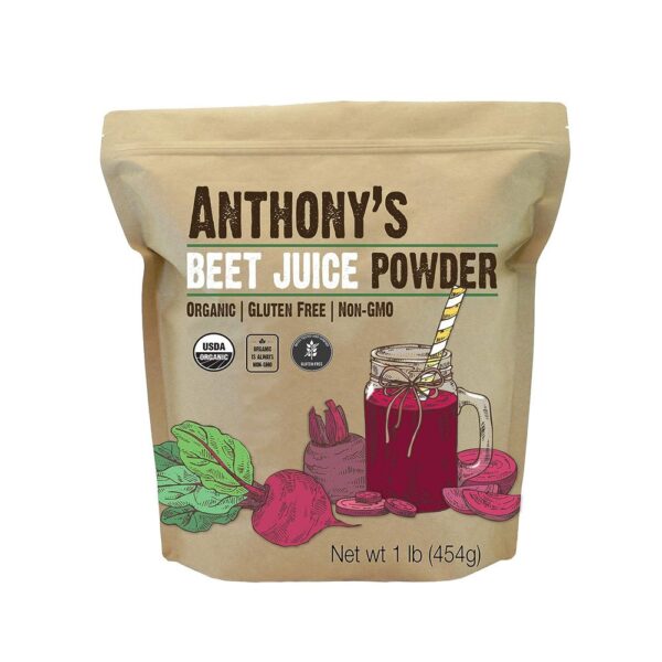 Anthony's Organic Beet Root Juice Powder,Gluten Free, Non GMO, Vegan Friendly