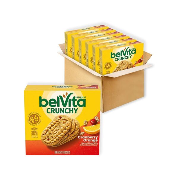 belVita Cranberry Orange Breakfast Biscuits, 30 Total Packs, 6 Boxes