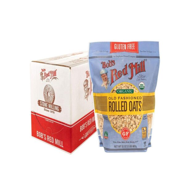 Bob's Red Mill Gluten Free Organic Old Fashioned Rolled Oats, (Pack of 4)