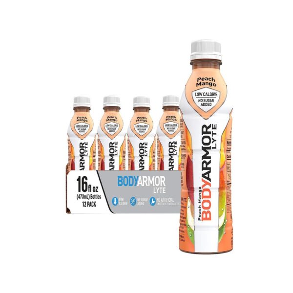 BODYARMOR LYTE Sports Drink Low-Calorie Sports Beverage, Peach Mango