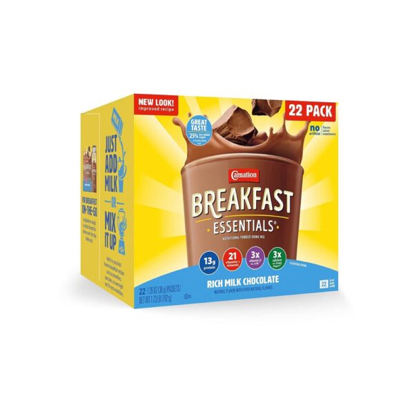 Carnation Breakfast Essentials Powder Drink Mix, Rich Milk Chocolate