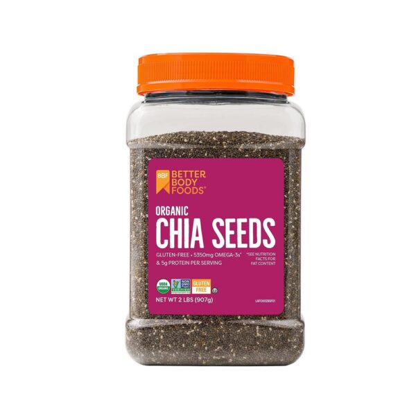 BetterBody Foods Organic Chia Seeds with Omega-3, Non-GMO, Gluten Free