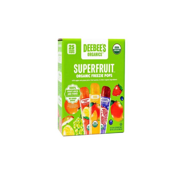 DeeBee's Organics Classic SuperFruit Freezie Pops, No Added Sugars