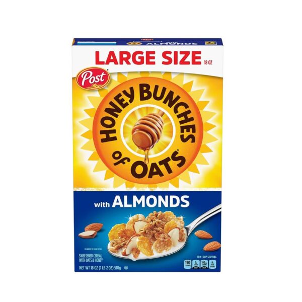 Honey Bunches of Oats with Almonds, made with Whole Grain Cereal