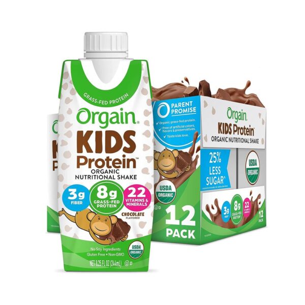 Orgain Organic Kids Nutritional Protein Shake, Chocolate - Kids Snacks
