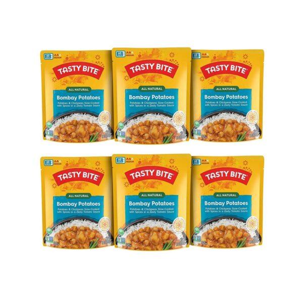 Tasty Bite Indian Bombay Potatoes, Microwaveable Ready to Eat