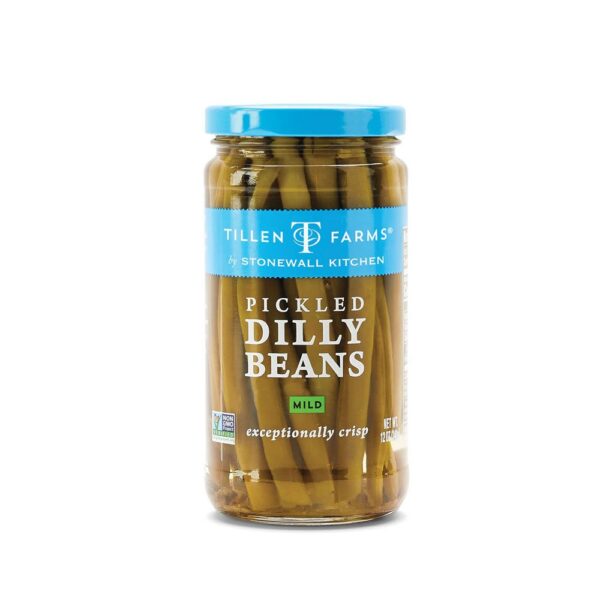 Tillen Farms Pickled Crispy Dilly Beans, Mild, 12 Ounce (Pack of 4)