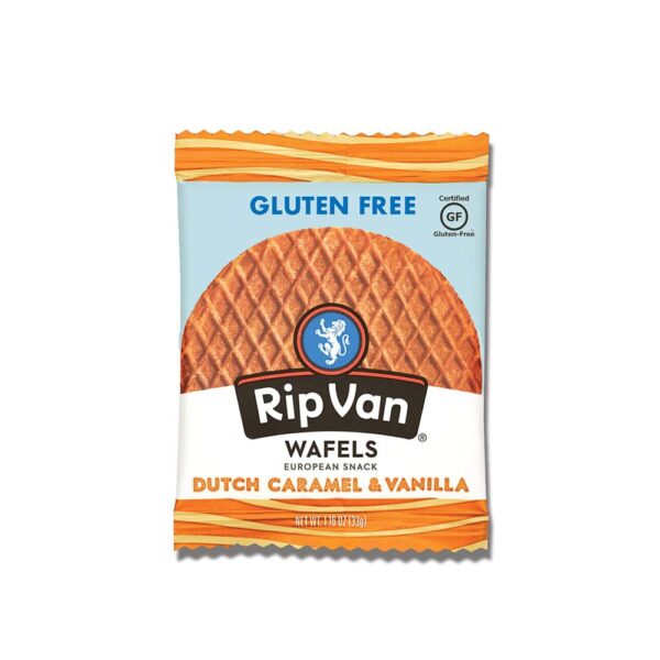 Rip Van Wafels Gluten-Free Stroopwafel - Dutch Caramel & Vanilla Stroopwafels