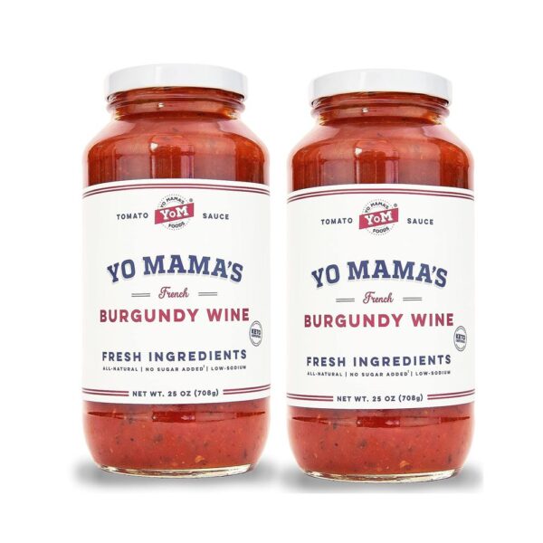 Keto Burgundy Wine Pasta Sauce by Yo Mama's Foods - Pack of (2)